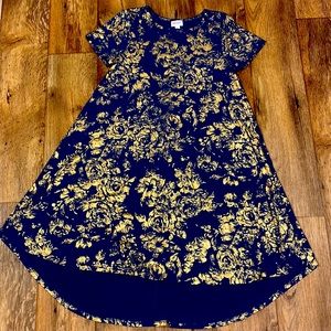 LulaRoe adorable gold printed dress
